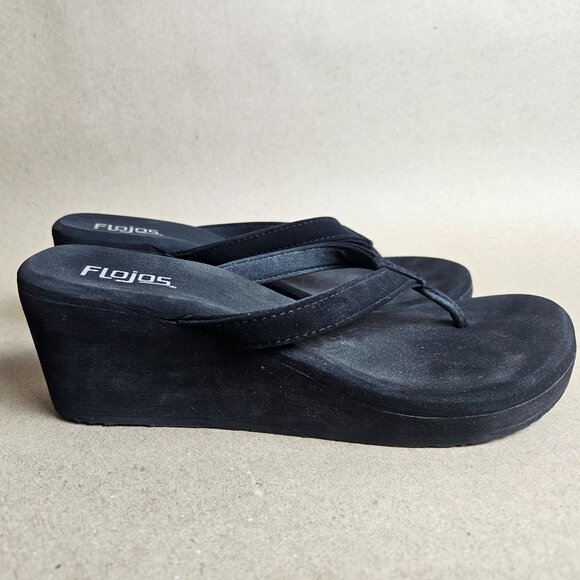 Flojos Womens Brown Olivia Wedge Platform Sandal Summer Neutral Vacation Chunky - Picture 6 of 8